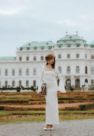 SANTAS Abito lungo LUMIÈRE panna da donna con manica svasata PV2601 PA SANTAS 