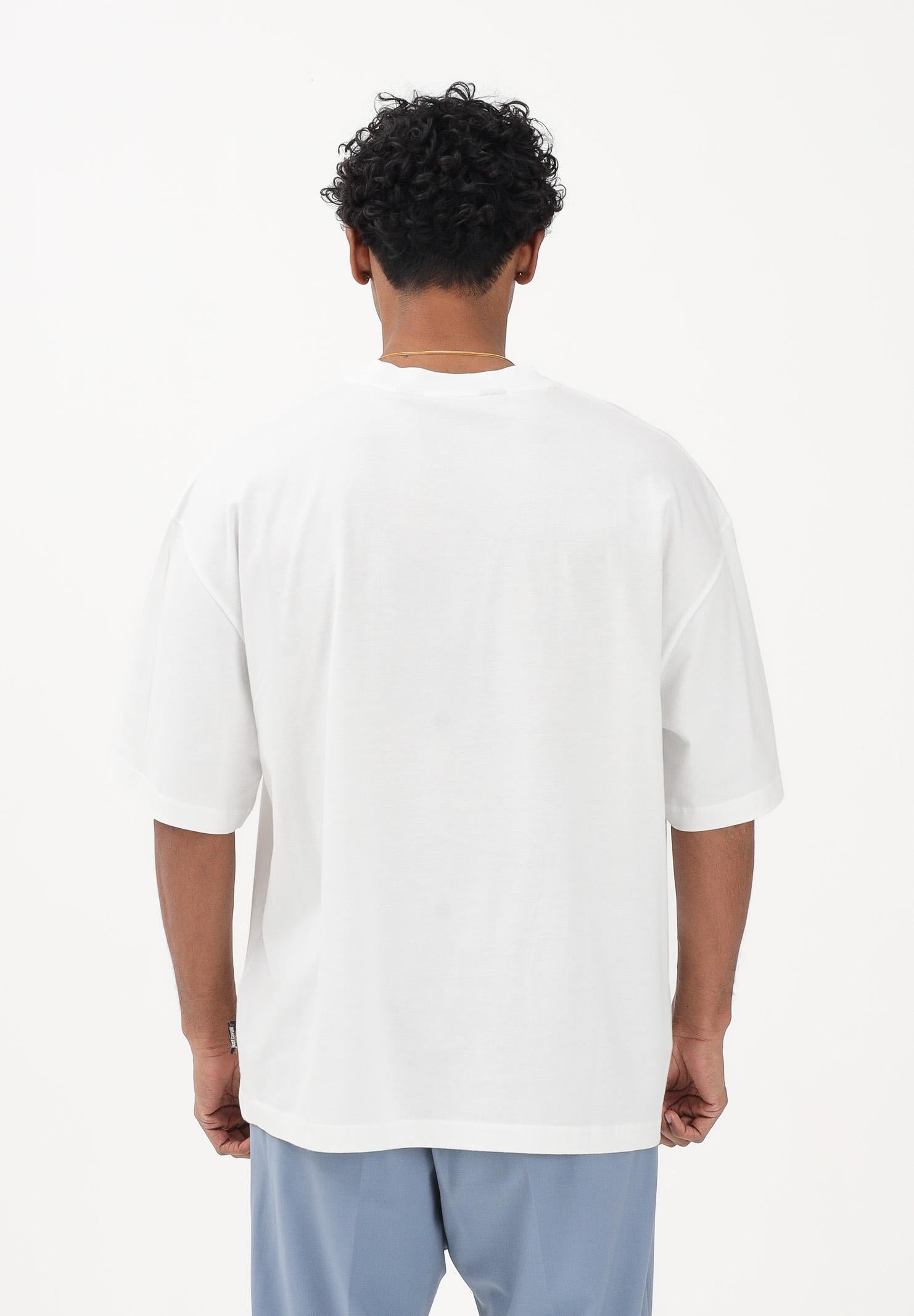 JUST CAVALLI T-shirt a manica corta bianca da uomo con stampa 80OAHE19CJ110 004 JUST CAVALLI 