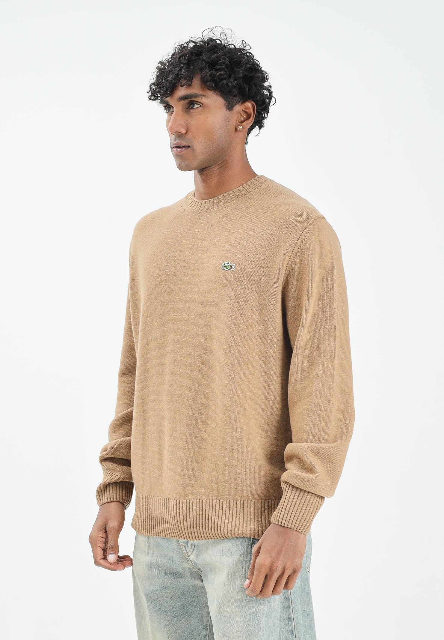 LACOSTE Maglioncino girocollo beige da uomo AH2916 TUY LACOSTE 