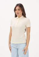 LACOSTE Polo a manica corta panna da donna con logo PF5462 S7G LACOSTE 