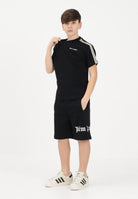 PALM ANGELS Shorts sportivo nero per donna, ragazzi e bambini con logo PBCI006S26FLE001 110 PALM ANGELS 