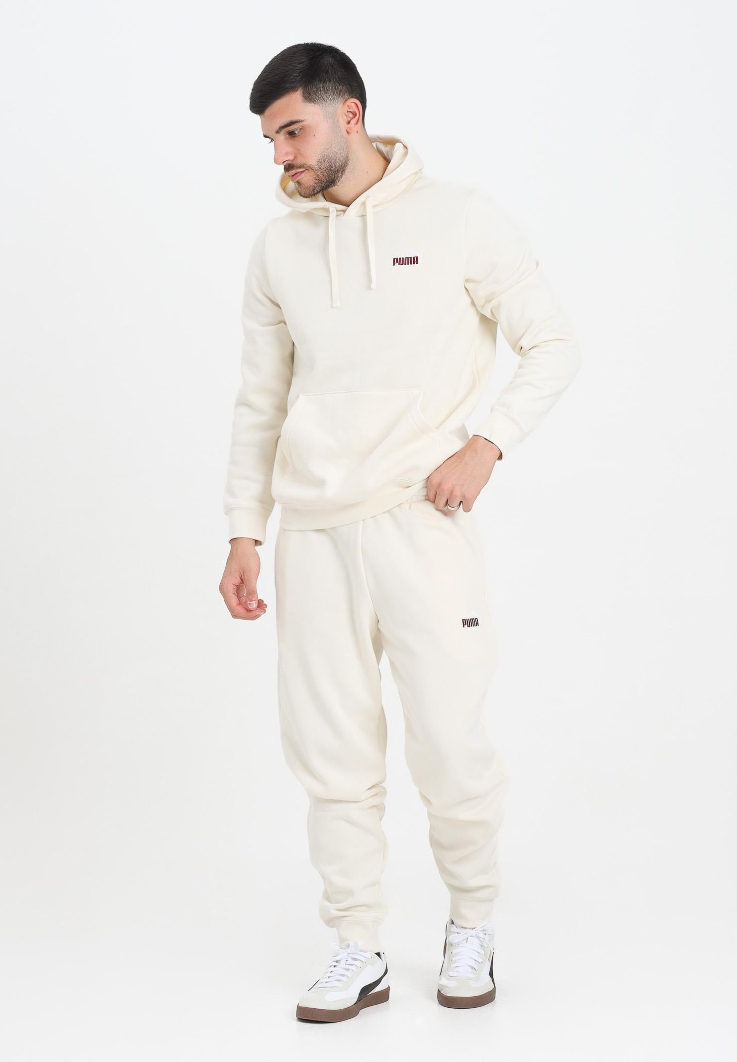 PUMA Pantalone sportivo Essentials con logo N. 1 bicolore panna da uomo 684713 99 PUMA 