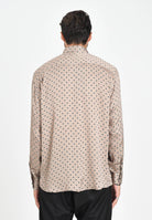 I'M BRIAN Camicia a manica lunga beige da uomo con fantasia CA3432 0028 I'M BRIAN 