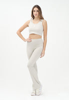 ADIDAS PERFORMANCE Leggings sportivo Essentials Small Logo Flared beige da donna JD3072 . ADIDAS PERFORMANCE 