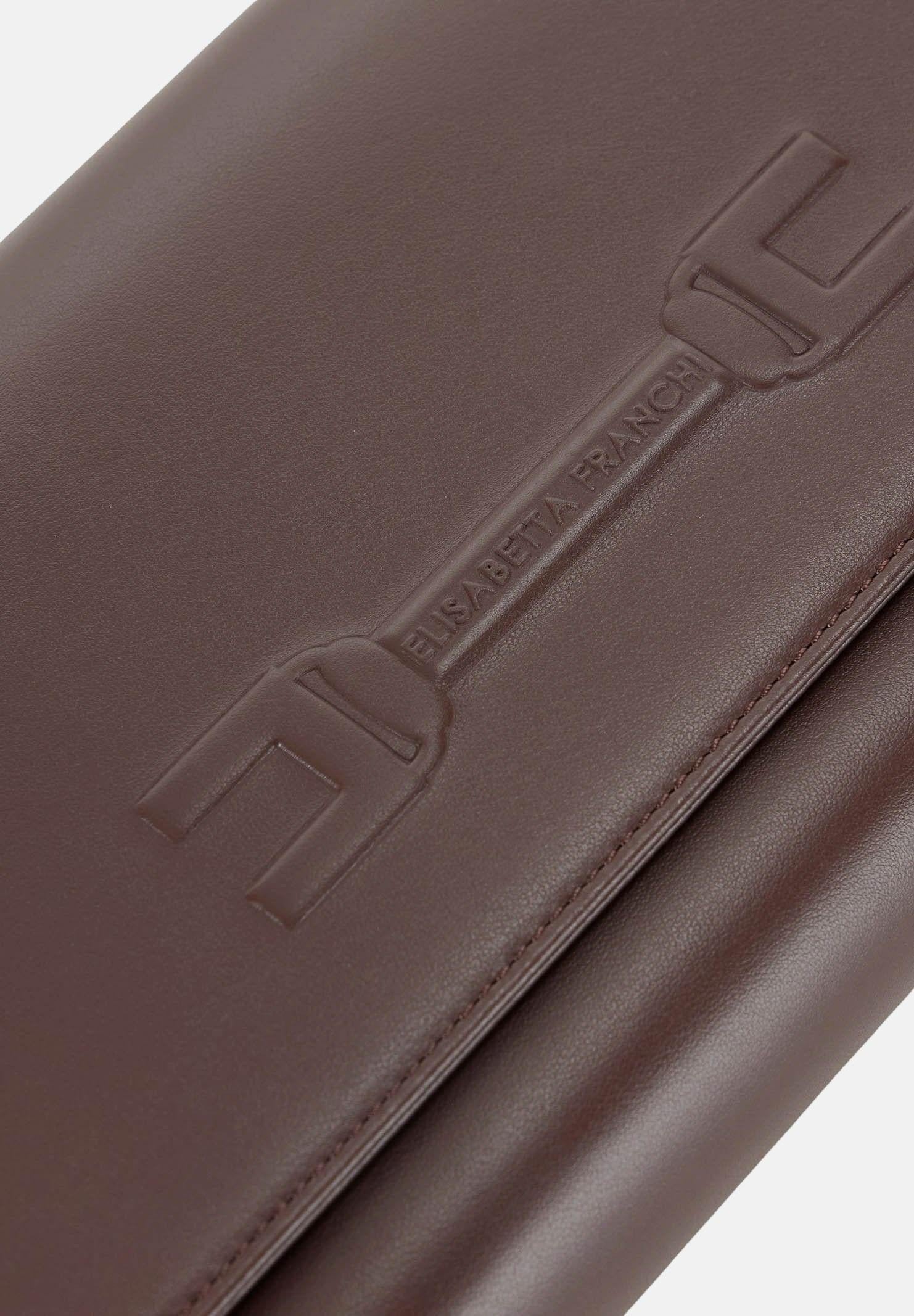 ELISABETTA FRANCHI Pochette cacao da donna realizzata in vera pelle BS99A61E2 644 ELISABETTA FRANCHI 