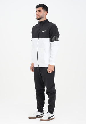 PUMA Tuta ESS COLORBLOCK bianca e nera da uomo 691994 02 PUMA 