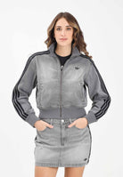ADIDAS ORIGINALS Giubbotto Adicolor in denim grigio da donna JY2564  ADIDAS ORIGINALS 