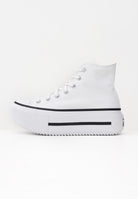 CONVERSE Sneakers Chuck Taylor All Star Lift Double Stack bianche da donna A12976C . CONVERSE 