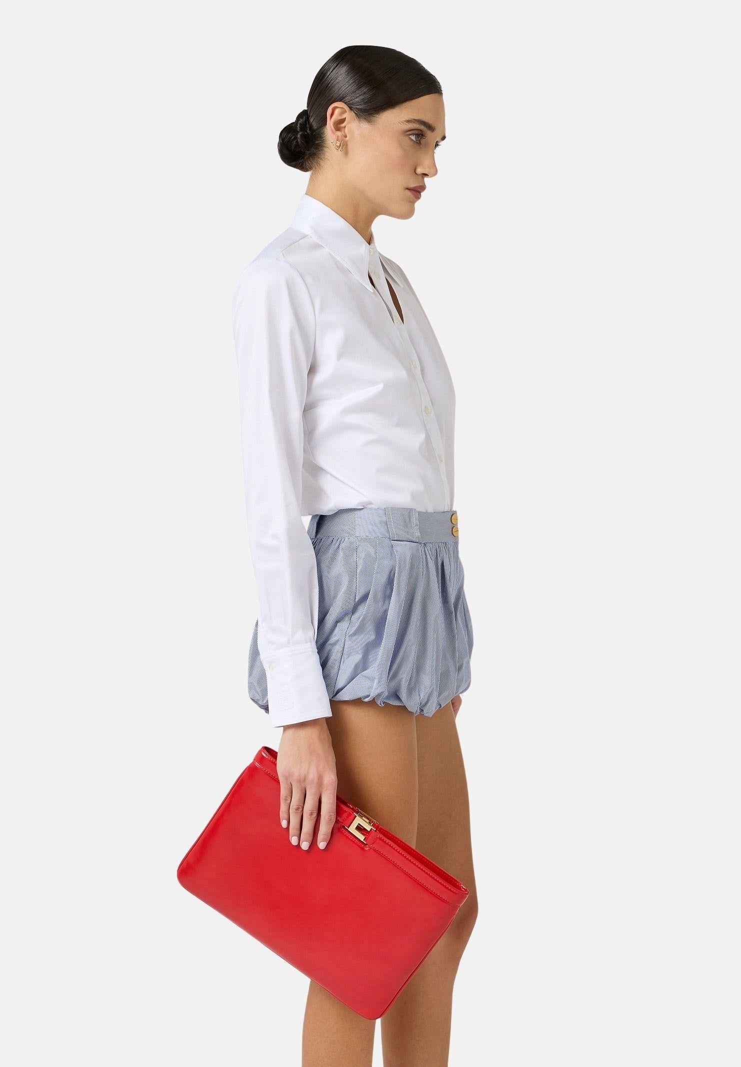 ELISABETTA FRANCHI Pochette rossa da donna effetto naplak BS18A61E2 H85 ELISABETTA FRANCHI 