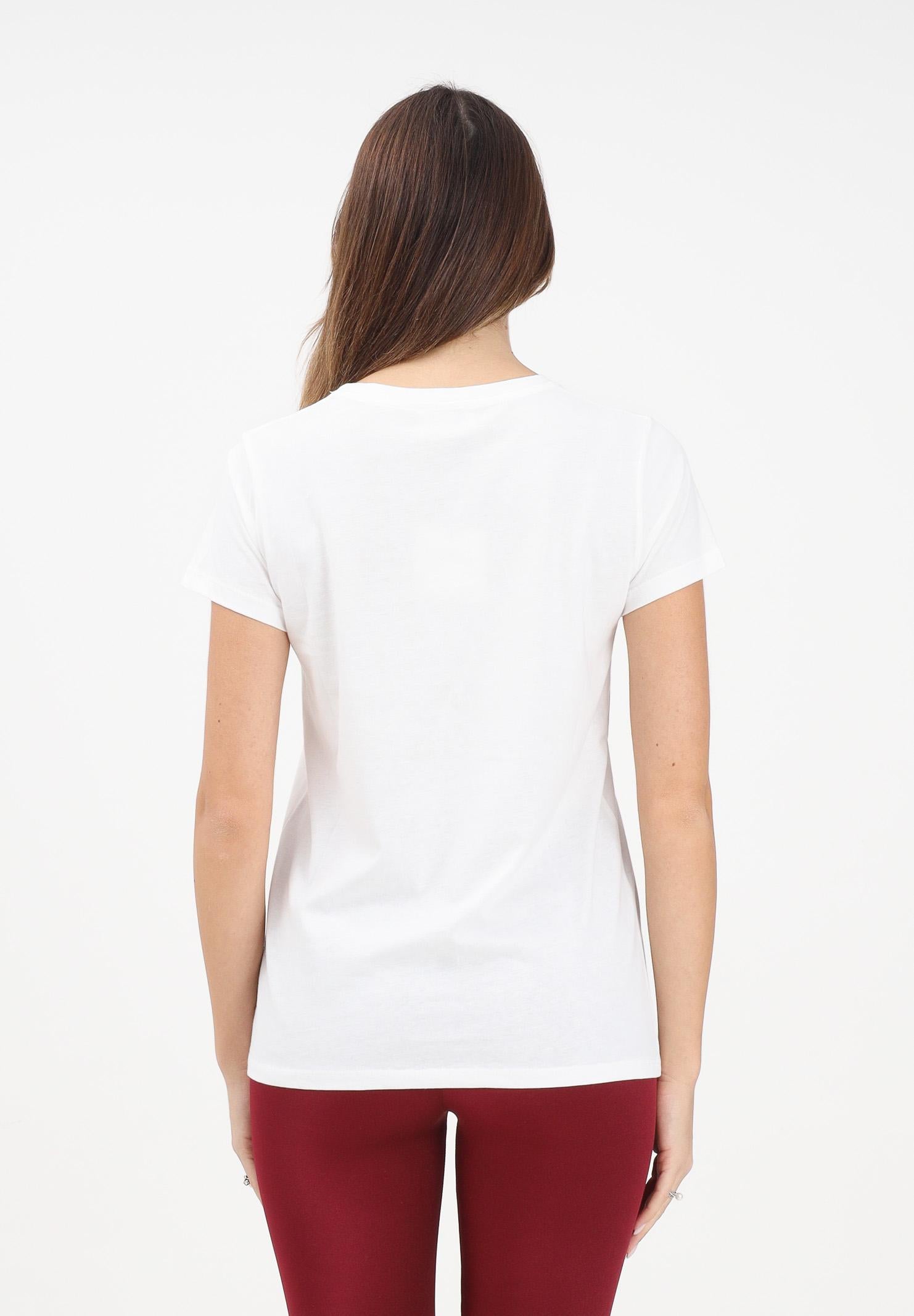 VICOLO T-shirt a manica corta bianca da donna con stampa RF0600 BI VICOLO 