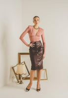 SANTAS Gonna midi BELLE ÉTOILE bordeaux da donna PV2610 BO SANTAS 