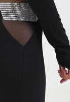 PATRIZIA PEPE Abito lungo nero da donna con strass 2A2968J338 J4R0 PATRIZIA PEPE 