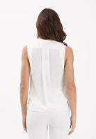 ELISABETTA FRANCHI Top elegante avorio da donna  in georgette di viscosa CA13461E2 360 ELISABETTA FRANCHI 