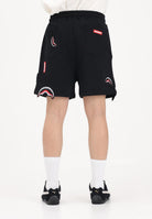 SPRAYGROUND Shorts sportivo nero da uomo con patch SP847EBLK . SPRAYGROUND 