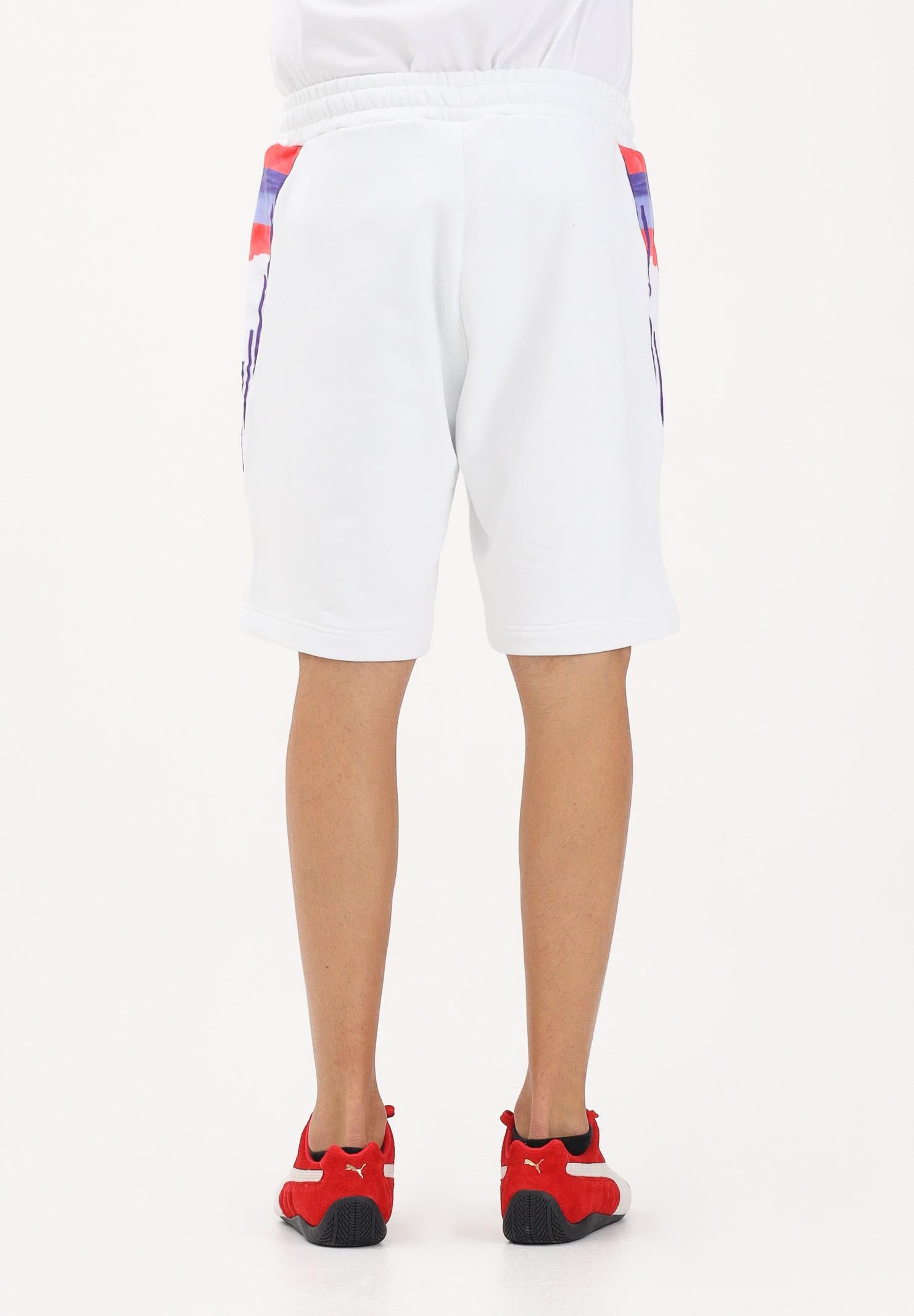 AUSTRALIAN Shorts sportivo bianco da uomo con inserti decorativi ARUSH0013GORA01 002 AUSTRALIAN 