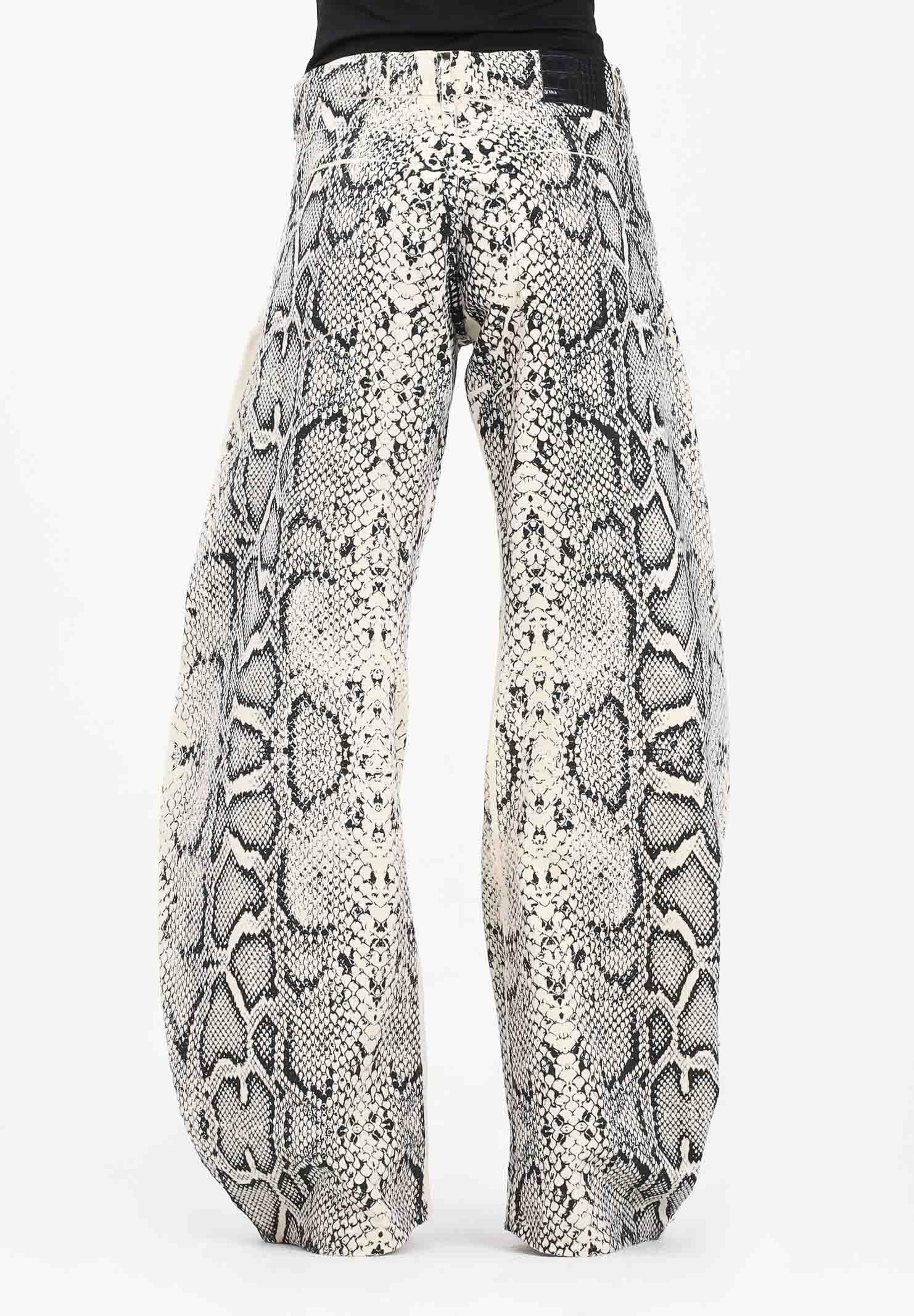 MYEM Jeans Emanuela panna da donna con stampa pitonata EMANUELA4  MYEM 