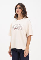 GCDS T-shirt a manica corta panna da donna con stampa logo B2EW2306JJ3 15 GCDS 