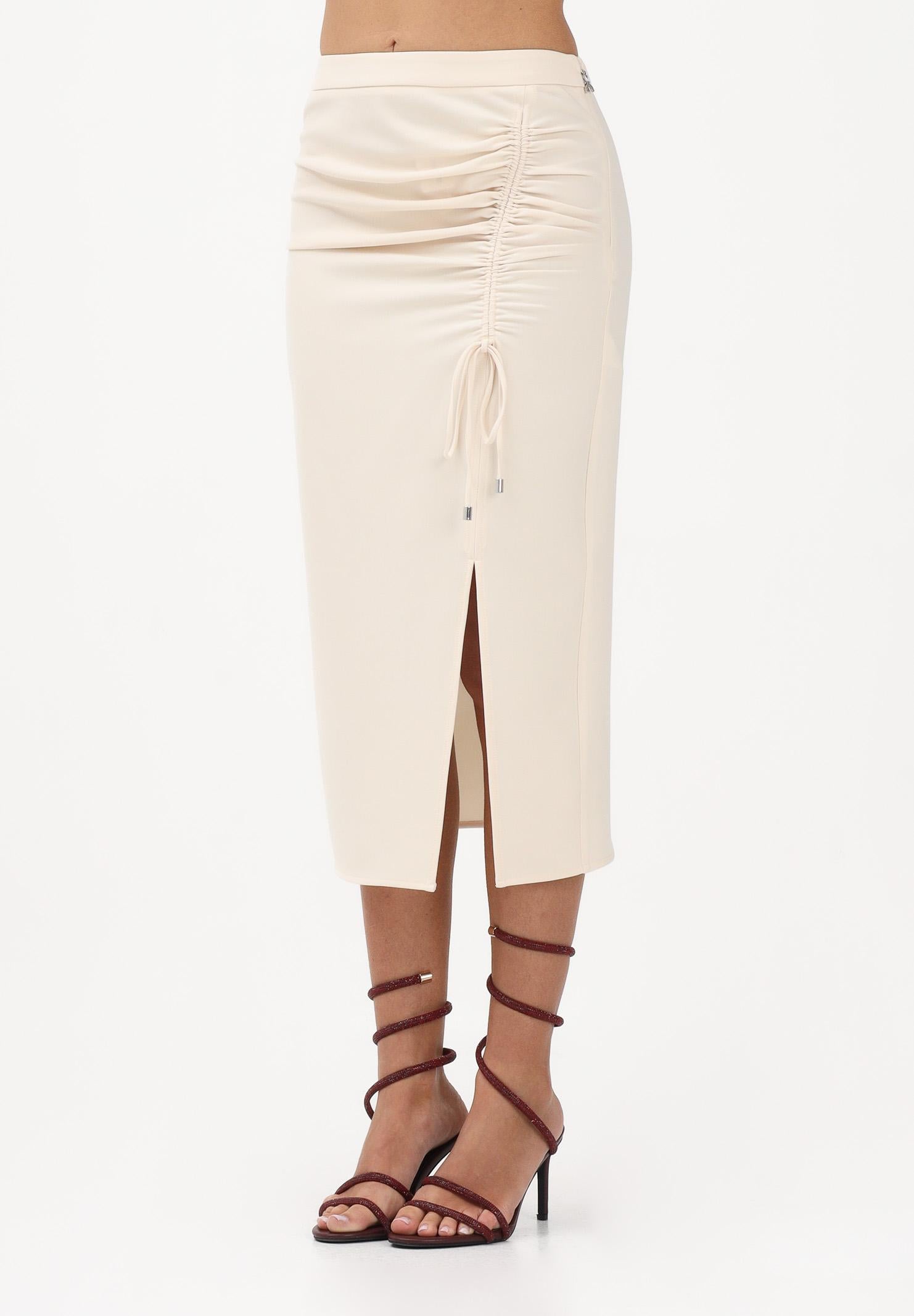 PATRIZIA PEPE Gonna midi panna da donna con arriccio 8G0530A701 W409 PATRIZIA PEPE 