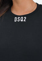 DSQUARED2 Felpa girocollo nera per donna, ragazze e bambine con logo DSQ2 DQ3017D0AEY DQ900 DSQUARED2 