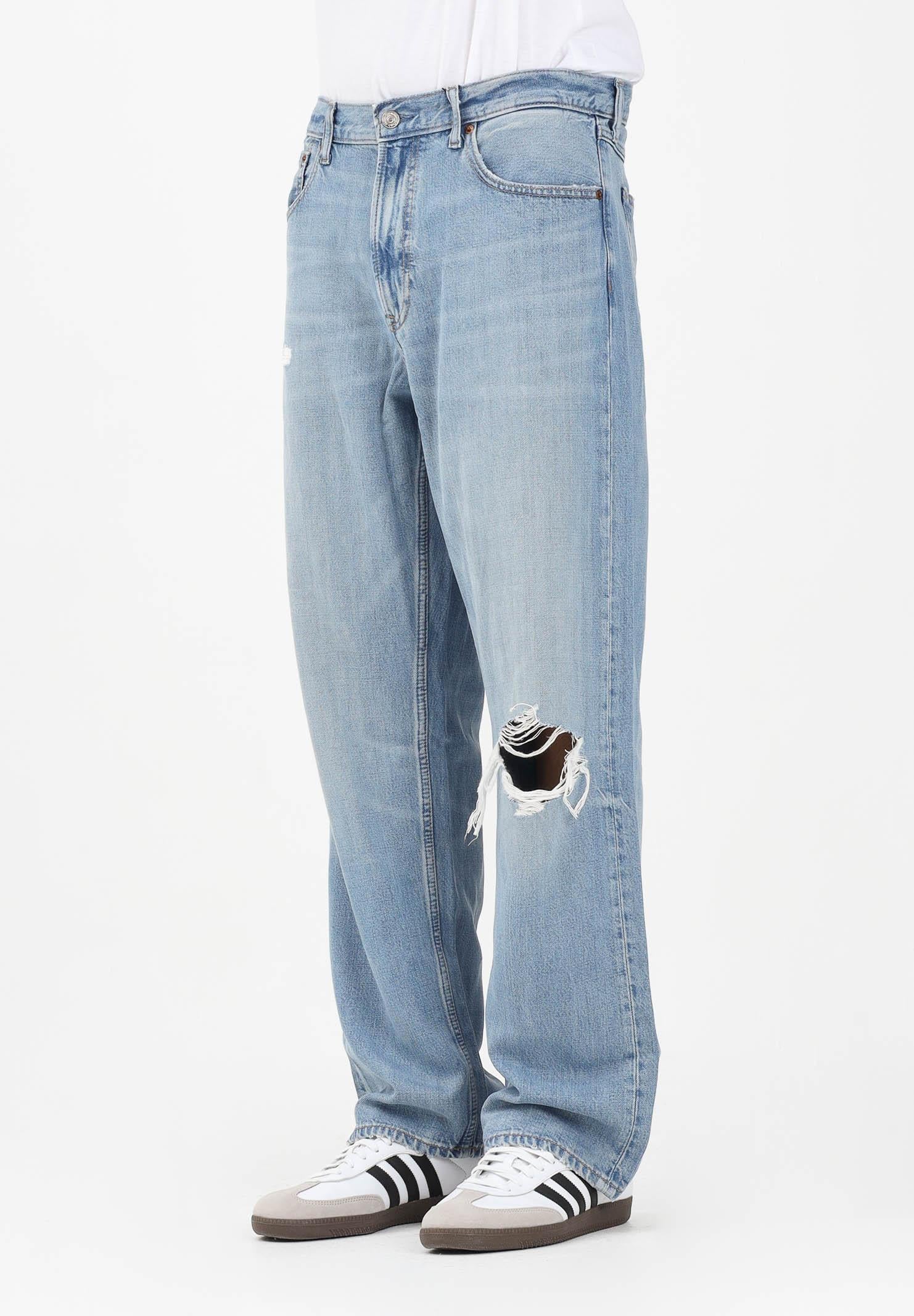 CALVIN KLEIN JEANS Jeans Straight 90's Tencel Blend in denim medio da uomo LV04RE718G2U1 . CALVIN KLEIN JEANS 