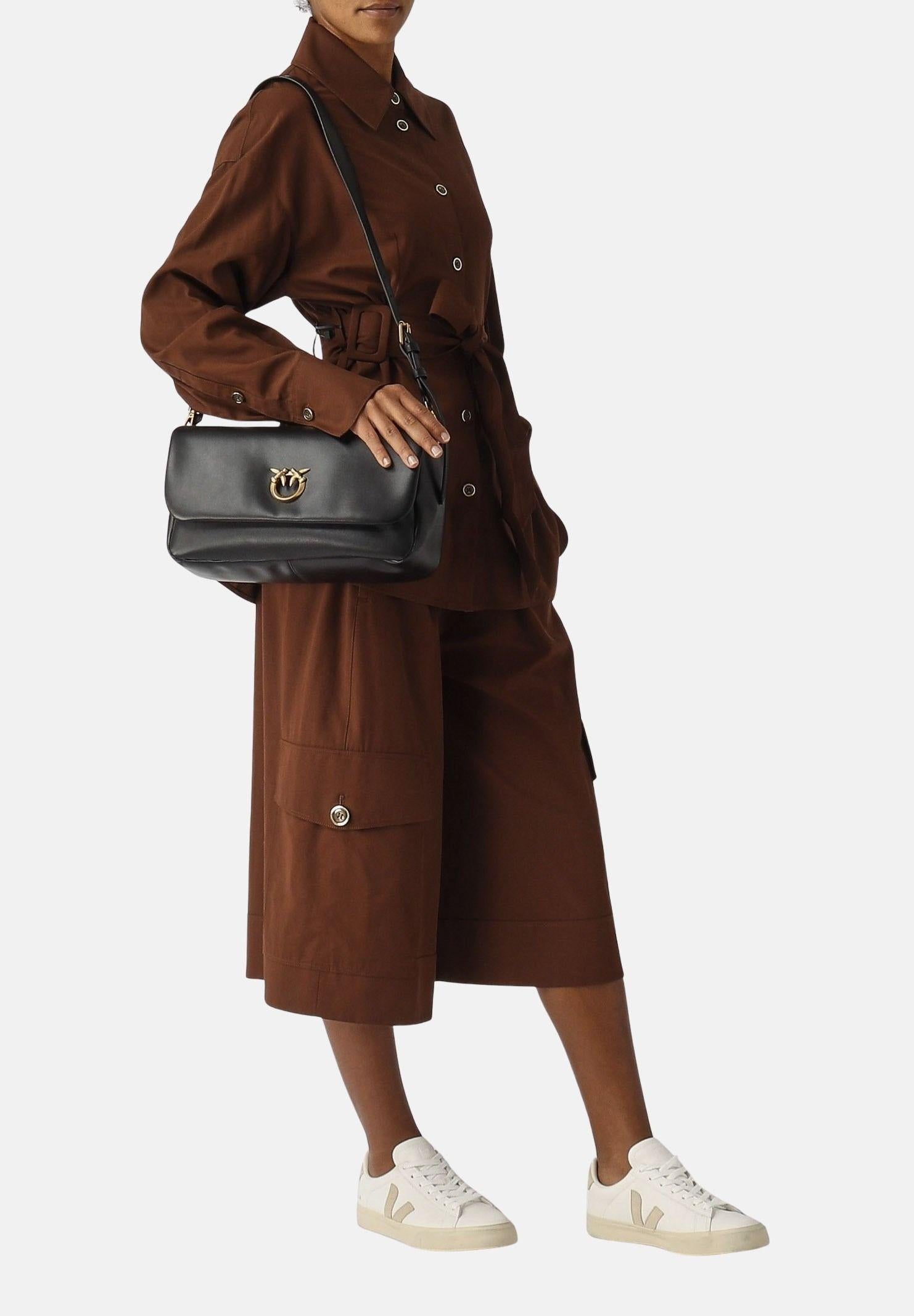 PINKO Borsa a spalla Love Bag Click Soft Horizontal Handle nera da donna 106178A0QO Z99Q PINKO 