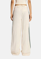 ADIDAS ORIGINALS Pantalone sportivo in velluto panna e verde da donna KF2303 . ADIDAS ORIGINALS 