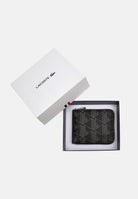 LACOSTE Portafogli nero da uomo con motivo monogram NH4005 H45 LACOSTE 