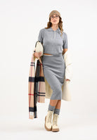 PINKO Maglia a manica corta grigia da donna stile polo 105450A2Q9 II2 PINKO 