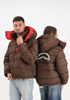 SPRAYGROUND Piumino Drip Check marrone per uomo e donna SP748BRW  SPRAYGROUND 