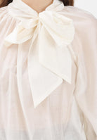 VICOLO Blusa panna da donna con fiocco TF0488 PA VICOLO 