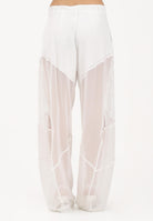 PINKO Pantalone elegante bianco da donna con inserti in pizzo 106275A336 Z05 PINKO 