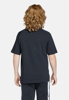 ADIDAS ORIGINALS T-shirt a manica corta Trefoil Loose nera per bambino e bambina KE2876 . ADIDAS ORIGINALS 