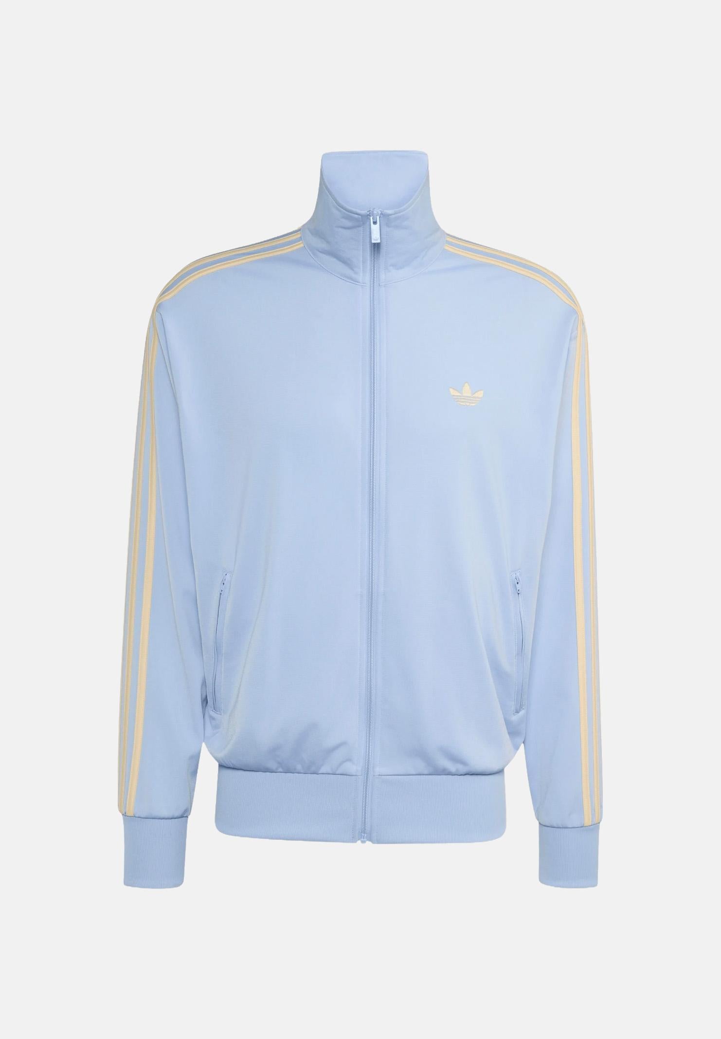 adidas Originals felpa con zip Blue Dawn / Warm Vanilla azzurro chiaro e panna uomo. KZ1182 . ADIDAS ORIGINALS 