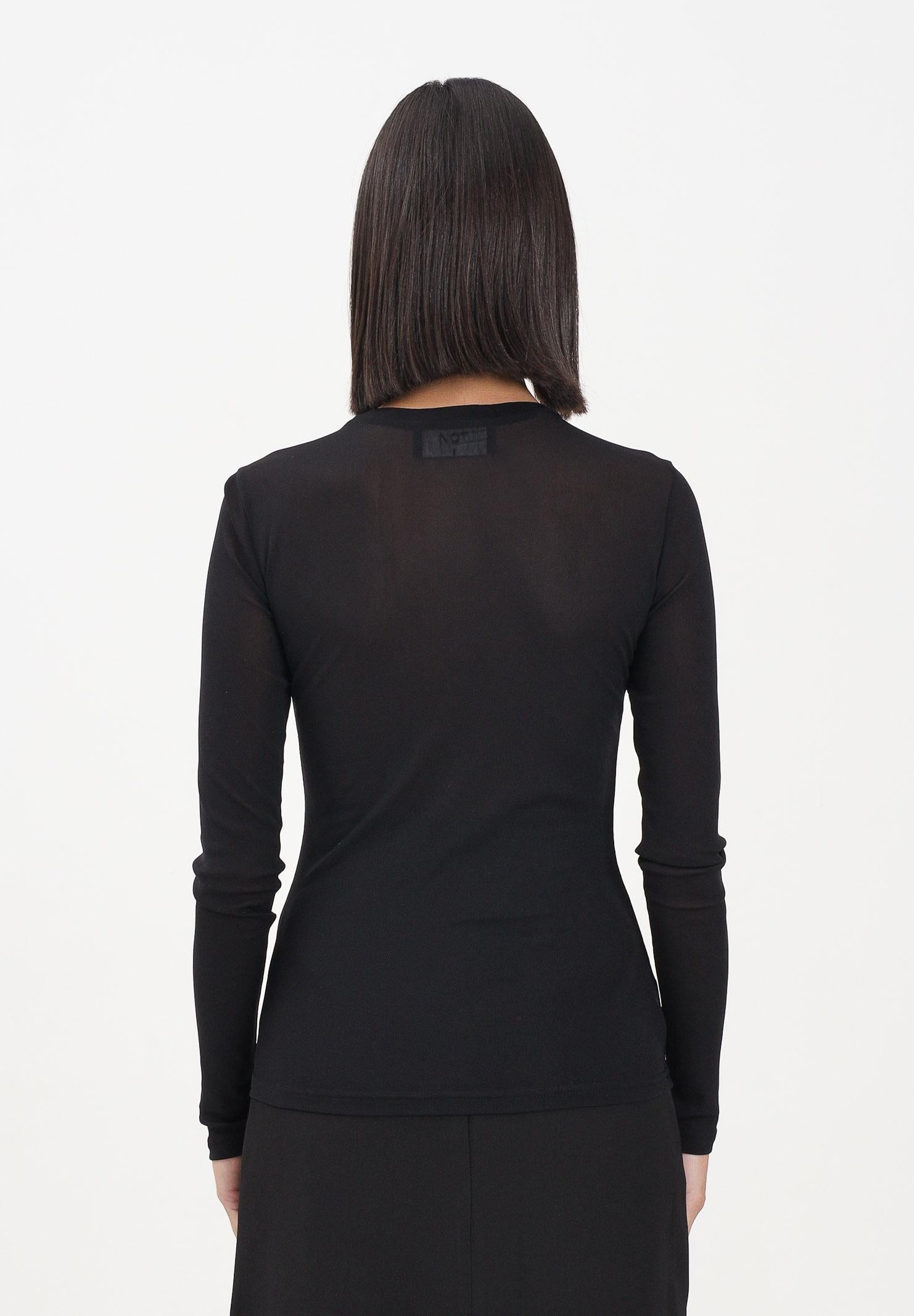 TPN Top a manica lunga Arlee nero da donna con applicazioni fiori ARLEE232W5 D6 TPN 