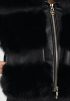 YES LONDON Pelliccia nera da donna ECO031 NE YES LONDON 