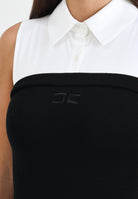 ELISABETTA FRANCHI Body manica lunga bianco e nero da donna con effetto camicia BK74T56E2 222 ELISABETTA FRANCHI 