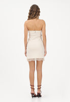 PATRIZIA PEPE Abito corto panna da donna in crêpe 8A1654A6F5 W409 PATRIZIA PEPE 