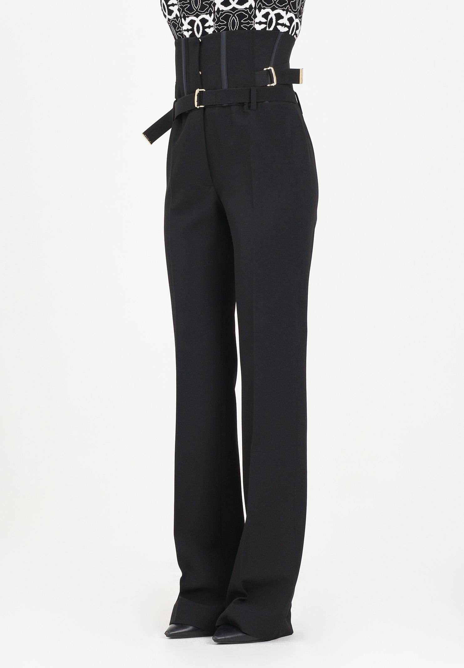 PINKO Pantalone elegante nero da donna con dettaglio bustier 105654A2QV Z99 PINKO 
