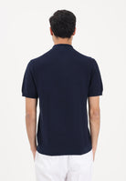 LACOSTE Polo a manica corta blu da uomo in maglia bouclé AH1043 166 LACOSTE 