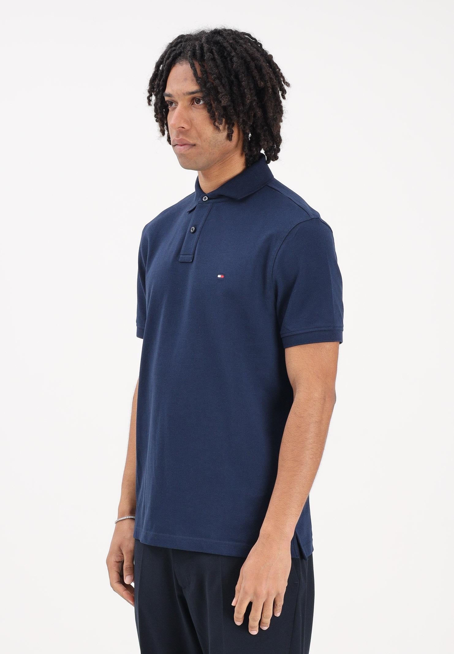 TOMMY HILFIGER Polo a manica corta blu da uomo MW0MW17770 DCC TOMMY HILFIGER 