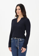 ONLY Maglioncino in tessuto a coste blu da donna stile polo 15344841 NISK ONLY 