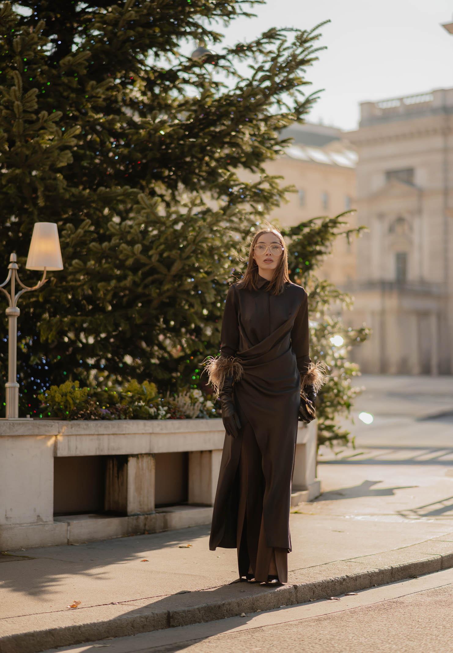 SANTAS Abito lungo DIVINE marrone da donna PV2614 MA SANTAS 