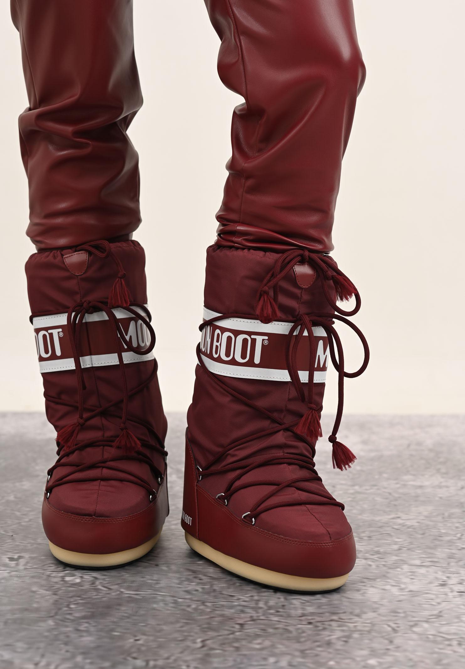 MOON BOOT Stivali da neve ICON bordeaux per uomo e donna 80D1400440 D013 MOON BOOT 