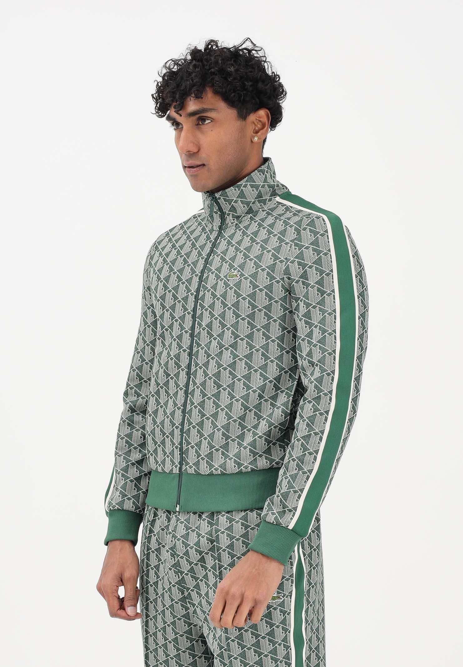 LACOSTE Felpa con zip Paris verde da uomo SH1368 D1R LACOSTE 