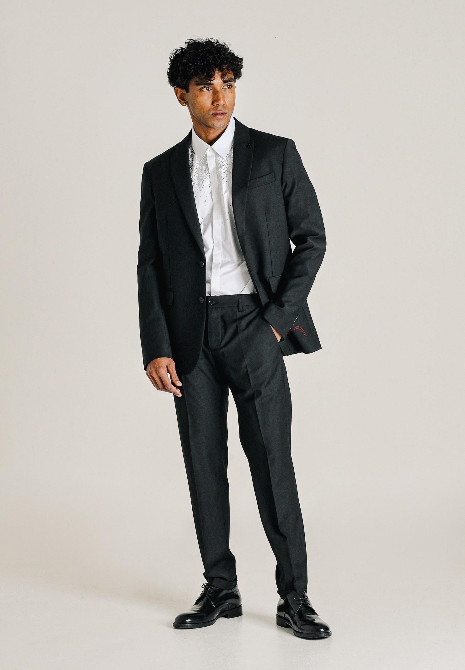 PATRIZIA PEPE Pantalone elegante nero da uomo 5PA429A1WK K102 PATRIZIA PEPE 
