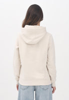 TOMMY JEANS Felpa con cappuccio beige da donna rifinita da logo DW0DW19958ACH . TOMMY JEANS 