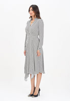 ELISABETTA FRANCHI Abito midi panna da donna con stampa geometrica ABS0356E2 EF1 ELISABETTA FRANCHI 