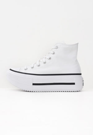 CONVERSE Sneakers Chuck Taylor All Star Lift Double Stack bianche da donna A12976C . CONVERSE 