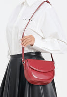 MARNI Borsa a tracolla Smile bordeaux da donna con logo istituzionale M01476M00TK 0M434 MARNI 