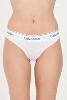 CALVIN KLEIN Slip bianco da donna con fascia elastica logata 0000F3787E 100 CALVIN KLEIN 